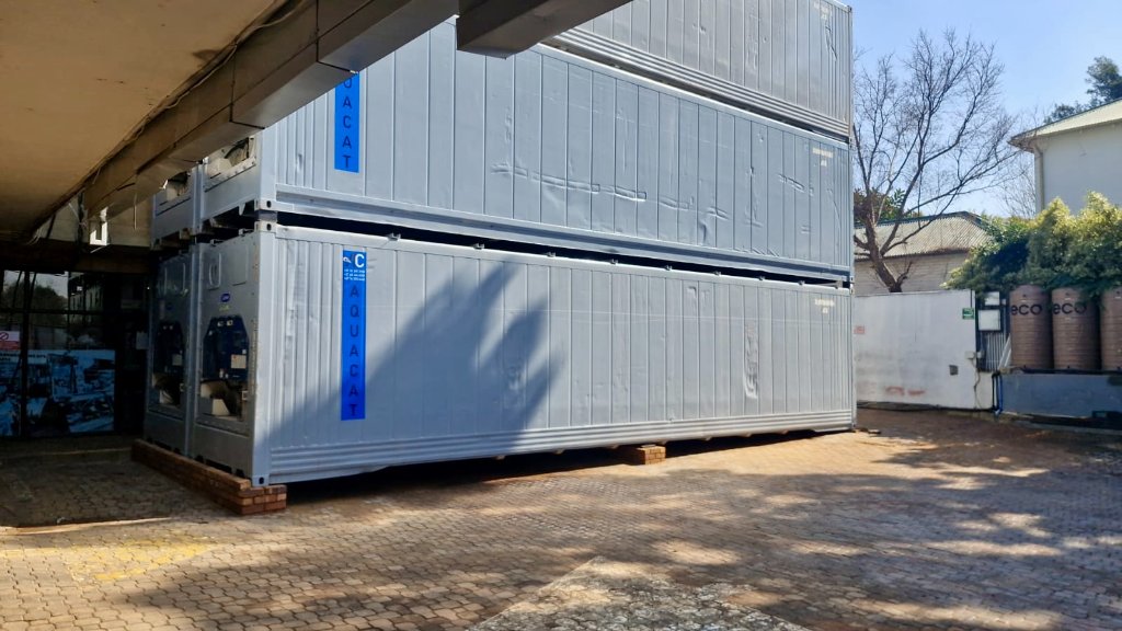 AquaCat reefer container delivered to a site in KwaZulu-Natal