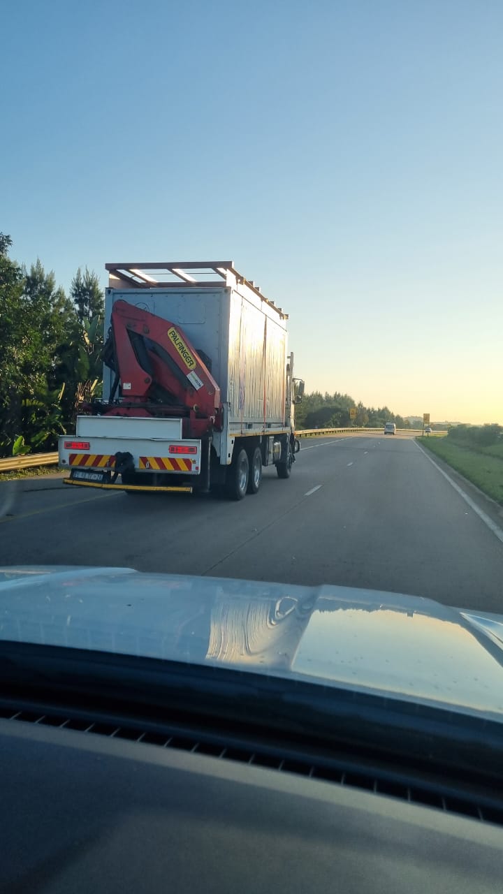 AquaCat reefer in transit on South African highway to Gauteng