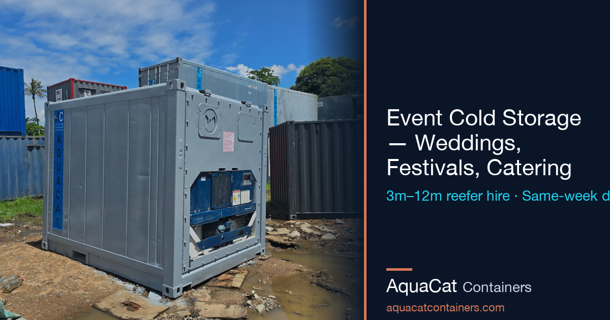 Cold Storage Containers for Events and Mining | AquaCat
