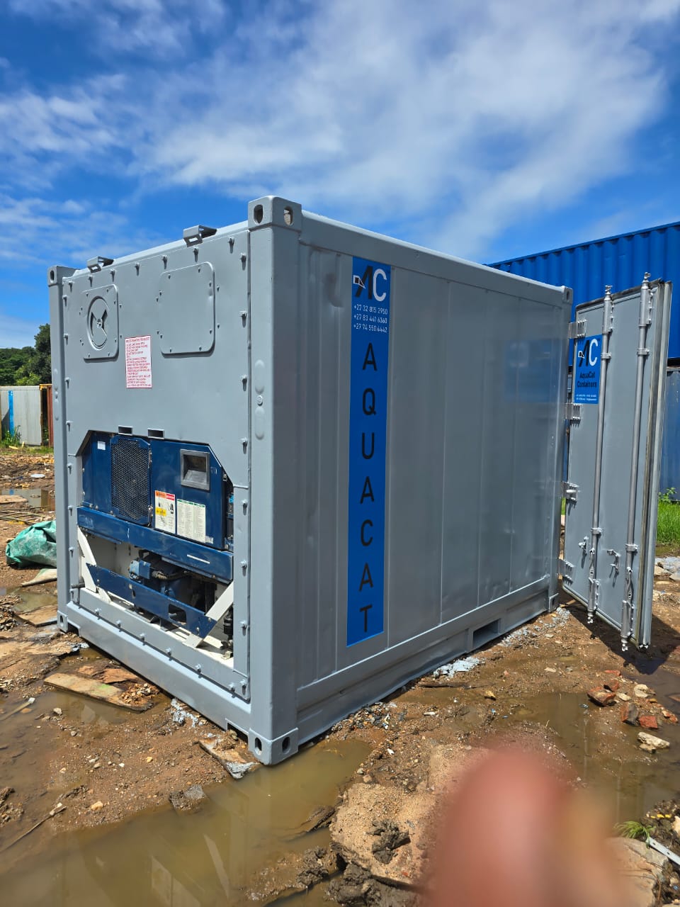 AquaCat branded 3m reefer unit ideal for wine estates and small businesses