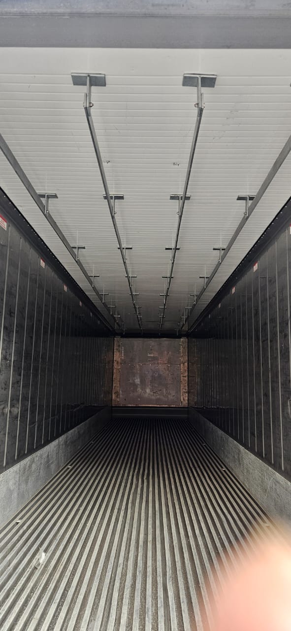 Clean interior of AquaCat reefer container — food-grade ready
