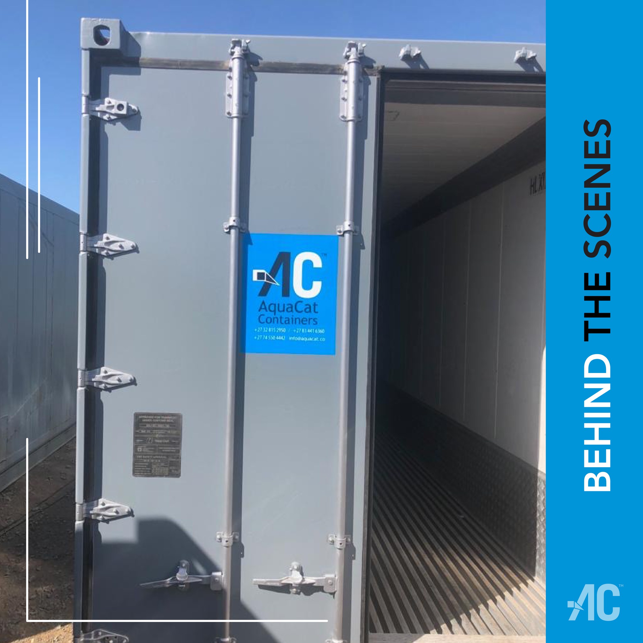 Behind the scenes — AquaCat branded reefer ready for Tshwane dispatch
